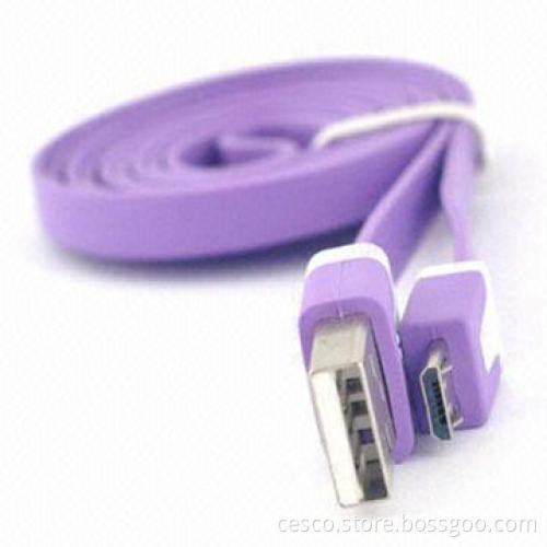 Flat Color Charge SYNC Micro USB Cable for Samsung, HTC, Motorola